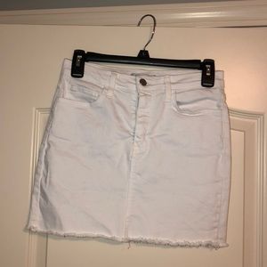 White Denim Skirt